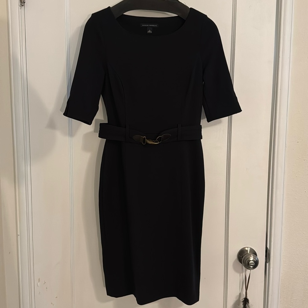 Black Banana Republic 3/4 sleeve work dress